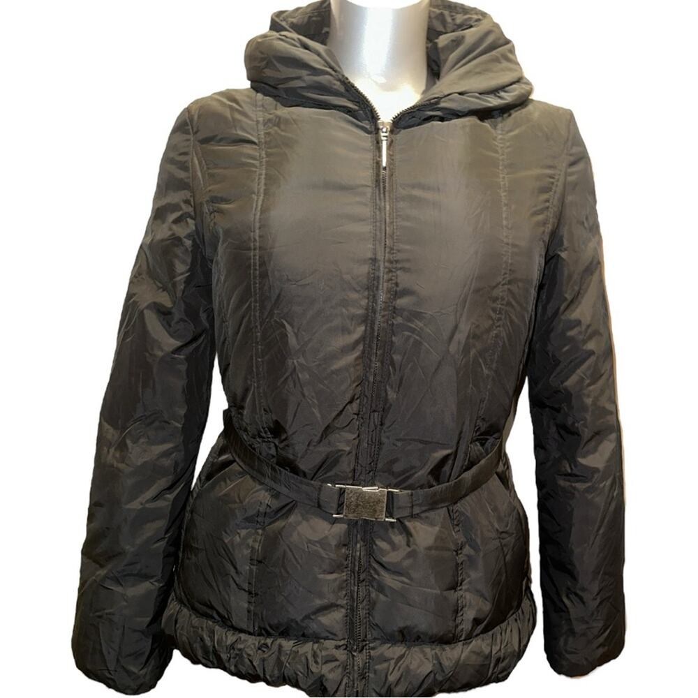 VIA SPIGA Down Filled Hidden Hood Puffer Jacket Size S
